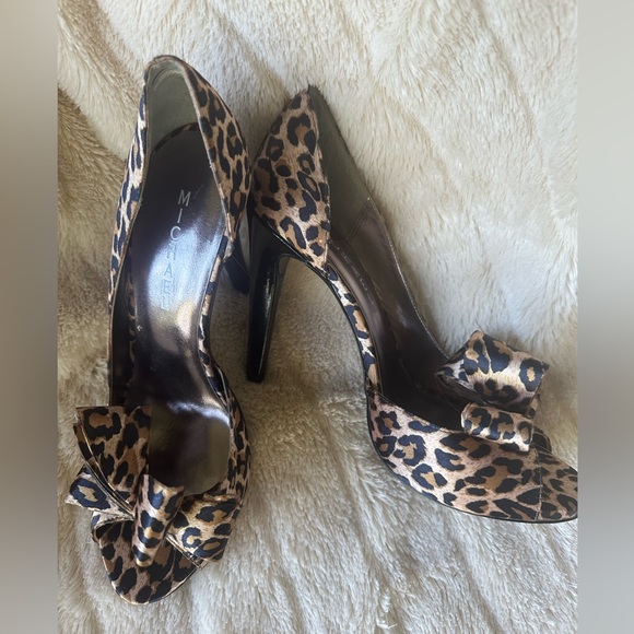 Michael leopard print peep toe heels - Picture 3 of 8